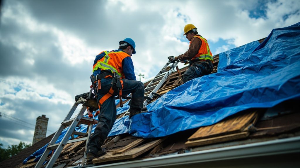 Emergency Roof Leak Tarping in Detroit MI 48226