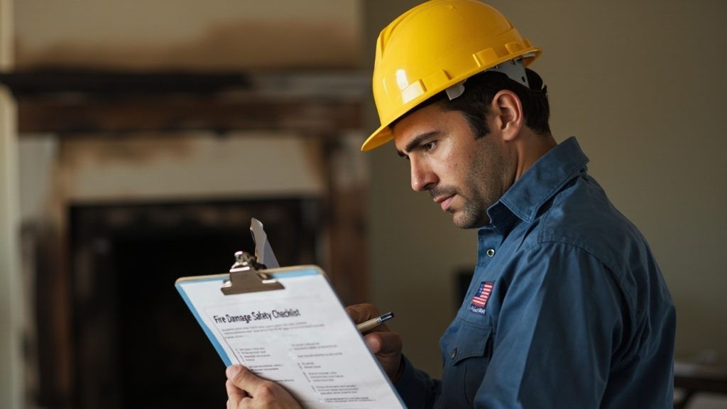 Fire Damage Safety Checklist in Detroit MI 48207