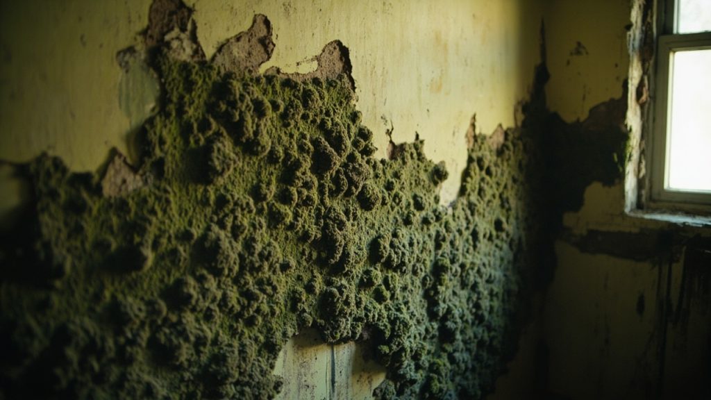Visible Mold Growth on Walls in Detroit MI 48226