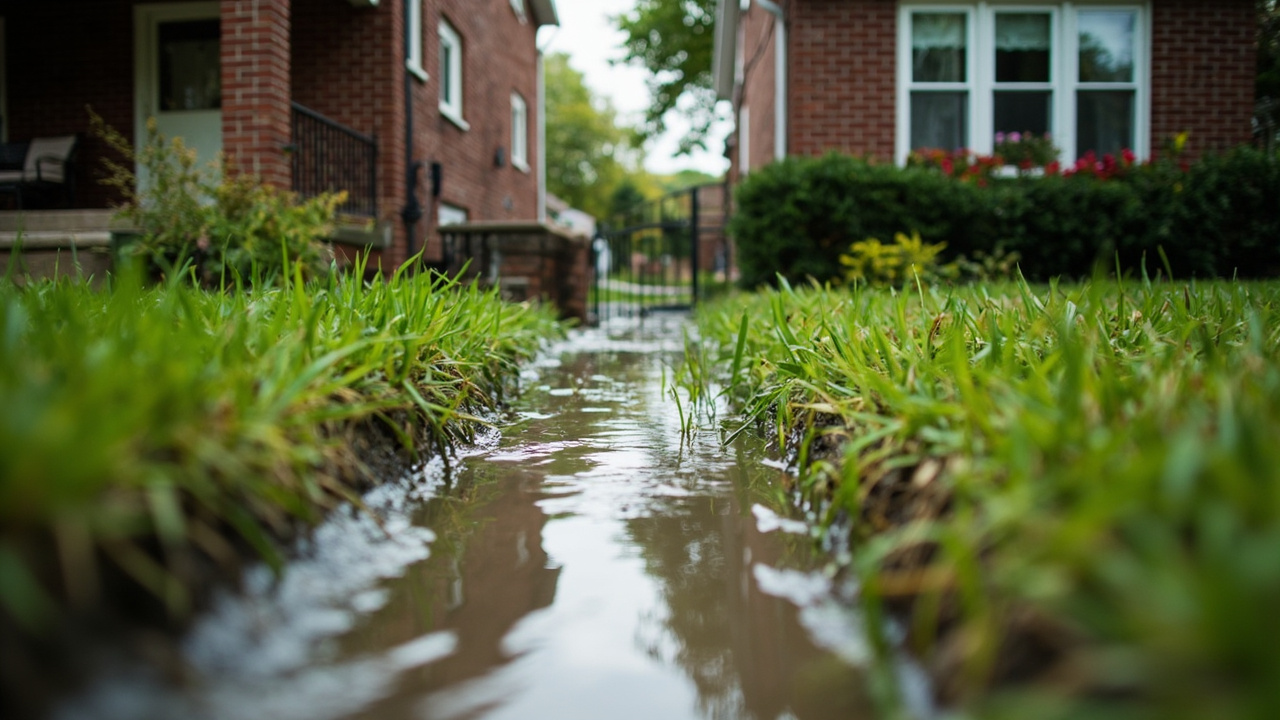 Dealing with surface water runoff from the neighbo